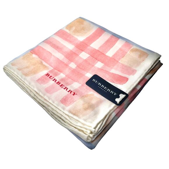 Burberry Accessories - Vintage Authentic Burberry NWT Linen Mini Square Scarf Imported